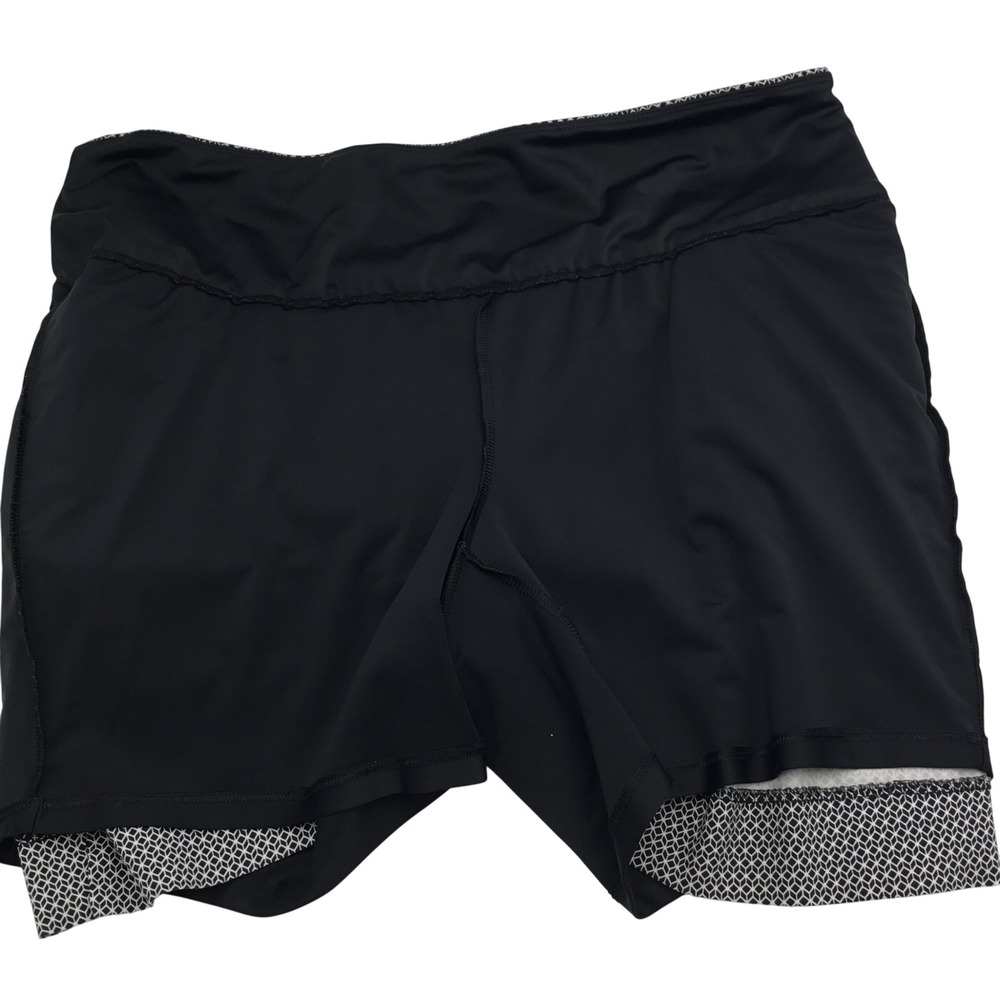 S.C.& CO. Womens Black Active Skort XL Geometric Trim Athletic Golf Tennis Short